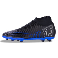 Cargar imagen en el visor de la galería, NIKE FUTBOL -SUPERFLY 9 CLUB FG/MG BLACK/CHROME-HYPER ROYAL
