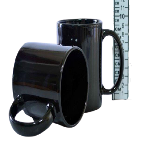 TAZA DE PORCELANA NEGRA (11 OZ)