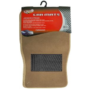 ALFOMBRA DE TELA CREMA 4PZAS POR SET