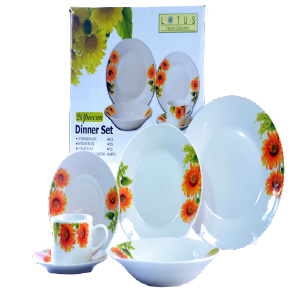 VAJILLA DE PORCELANA RENDONDA 20 PCS