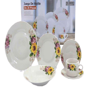 VAJILLA  DE PORCELANA  20 PCS