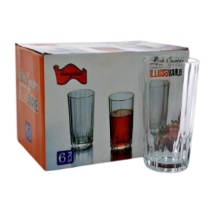 VASOS DE VIDRIO 6PZA