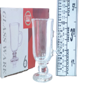 TAZA DE VIDRIO 6 PZAS