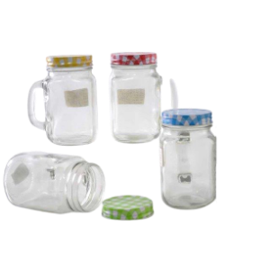 BOTELLA DE VIDRIO C/TAPA Y PITILLO