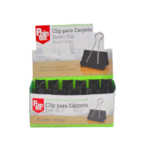 CLIP P/ CARPETA 51MM (SET DE 12)