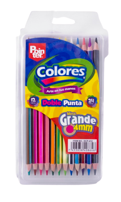 LAPICES DE COLORES 24 PZAS POINTER