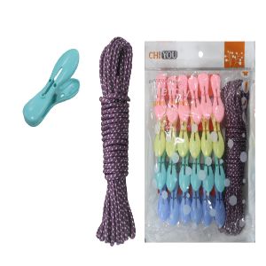 GANCHOS P/ROPA C/SOGA 24PCS