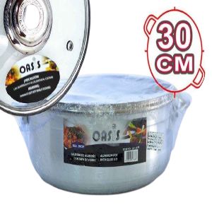 CALDERO DE ALUMINIO T/VIDRIO 30CM (460530)