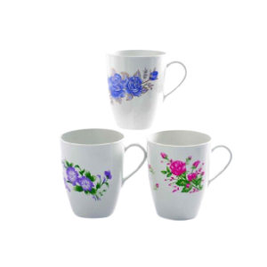 TAZA DE CAFE DISEÑO DE FLORES