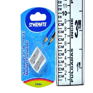 SACAPUNTAS DE METAL C/2 AGUJEROS