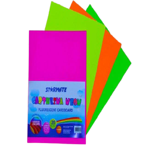 PAPEL DE CARTULINA NEON 8.5''X11'' 20