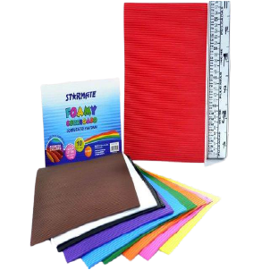 FOAMY CORRUGADO 21.5X 28CM 10 SHEETS