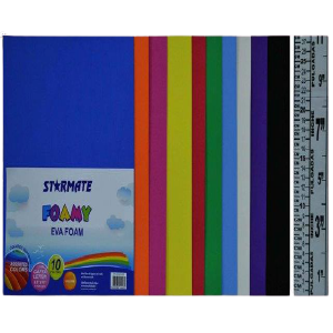 FOAMY COLORES SURT.10PZAS 8.5X11