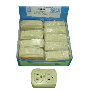 TOMACORRIENTE DOBLE SUPERFICIAL (BOX 10 PZAS)